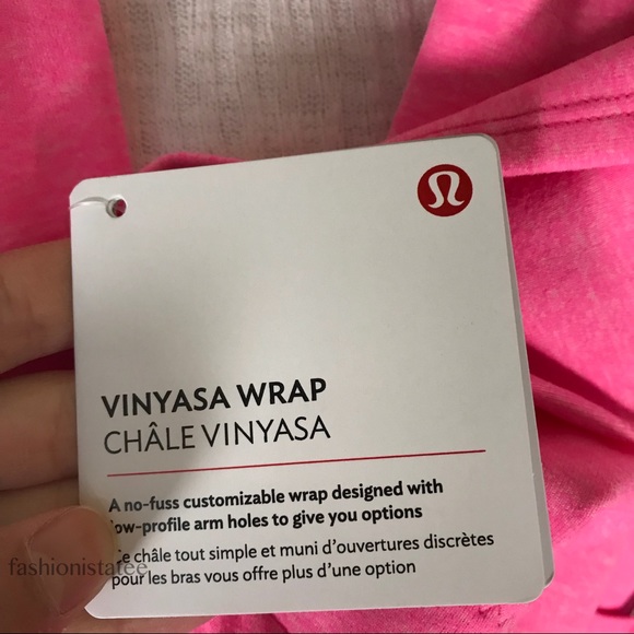 NWT LULULEMON VINYASA WRAP WITH ARMHOLES PINK - Picture 3 of 8